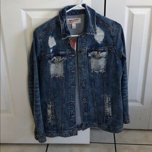 Denim ripped jacket